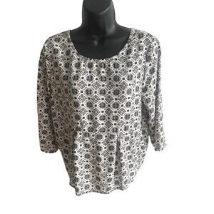 Womens Bongo Top Size M Geometric Boho Earthy Flowy Vintage Inspired‎ Festival